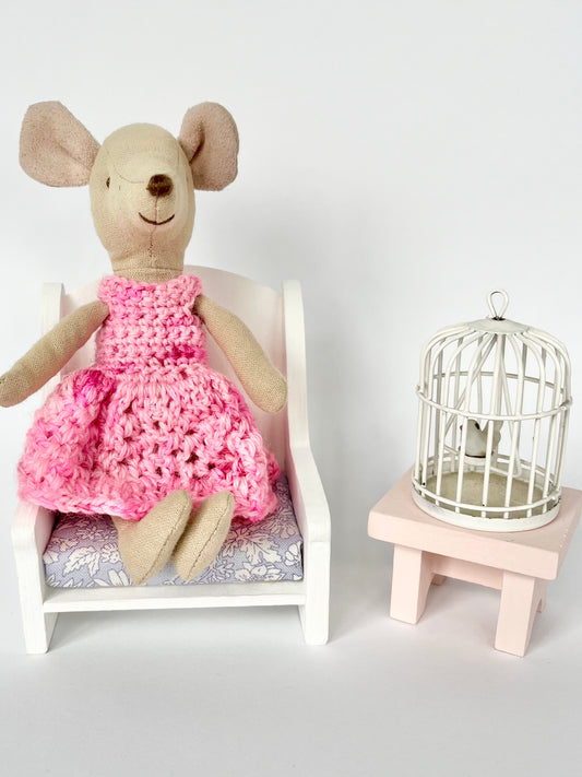 Crochet dress for big sister mouse
