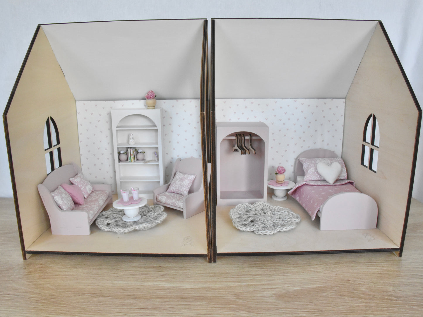 Dolls rooms- living room +. Bedroom