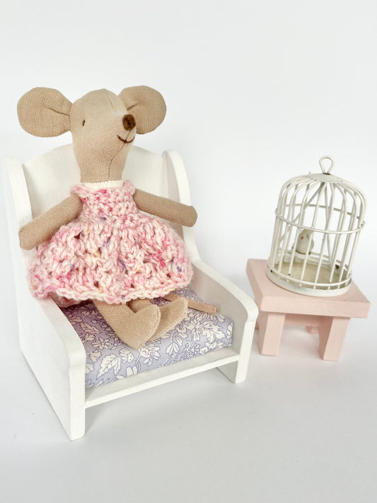 Crochet dress for little sister mouse