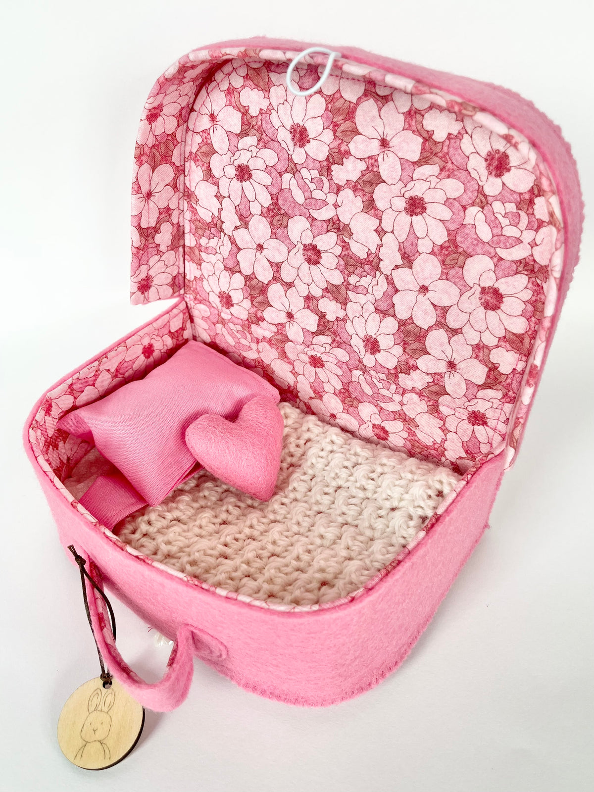 Suitcase with bedding