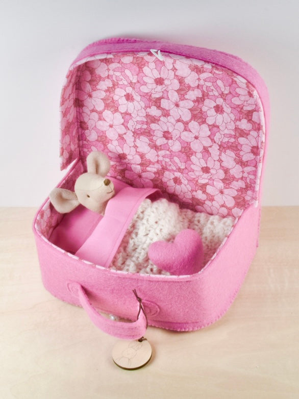 Suitcase with bedding