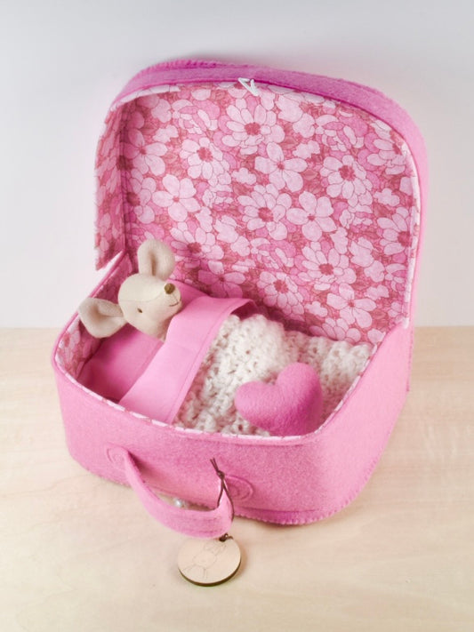 Suitcase with bedding
