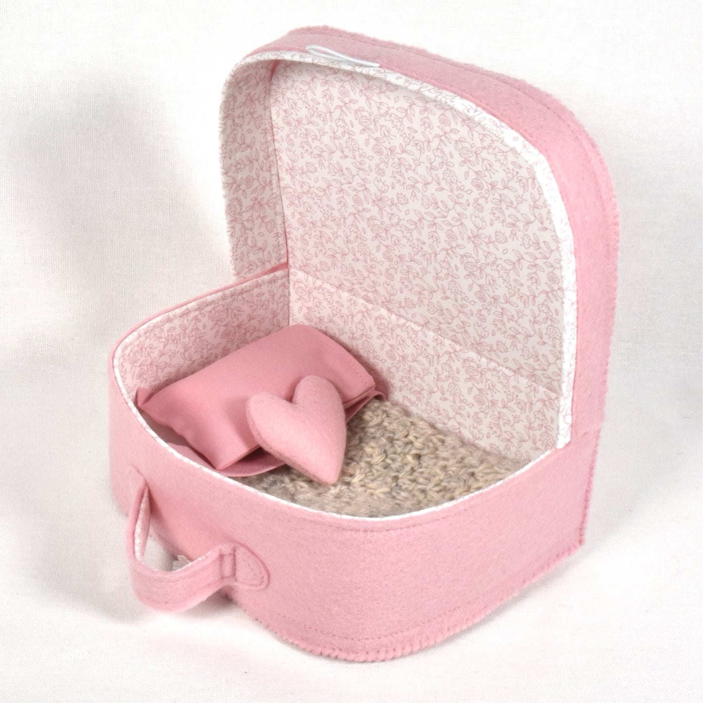 Suitcase with bedding